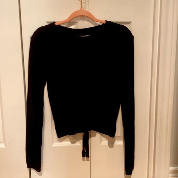 Fashion Nova Lace up Sweater - Picture 3 of 4